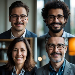20 unprofessionally lit portraits of people from ages 20-50 for...