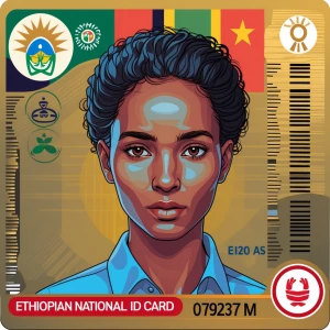 generate an image most similar to Ethiopian national id card