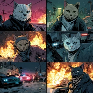 Transform the following scene —  — into an illustration in the s...