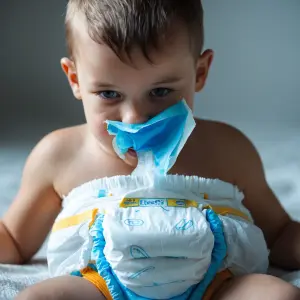 A video of a diaper getting used by a boy