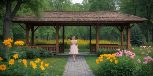 Хлопець і дівчина обіймаються в українському парку