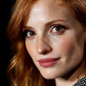 Close up of Jessica Chastain