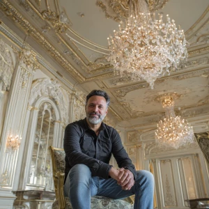 A man in his 50s with short dark hair and a neatly trimmed beard...