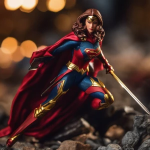 A superheroine action figure