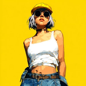 young, rebellious gta-style character. The character should have...