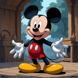 make it old school like the old mickey mouse cartoons and write...