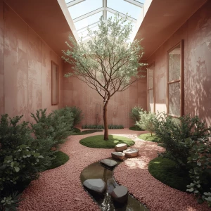 Bathroom 4 – Blush Garden Alcove: A tranquil fusion of garden an...