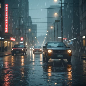 cinematic scene, rainy day, no human, no text, no car