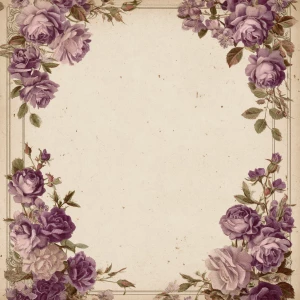 Victorian Mauve Rose Calling Cards – 18 Blank Name Cards
Print-...