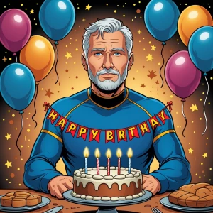 Happy Birthday Norman!
December 27
(Comic style; decorations: ba...