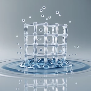 Stop-motion style educational animation: a sodium chloride (NaCl...