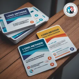 Générez un visuel d'exemple des maquettes des cartes d'accès et...