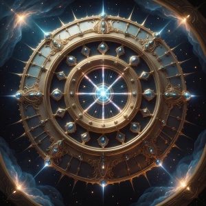 In the depths of a forgotten galaxy, a time-warped ornate pulsar...