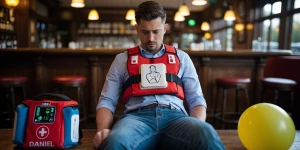 Daniel defib pads on autopulse cpr ambu bag in cardiac arrest at...