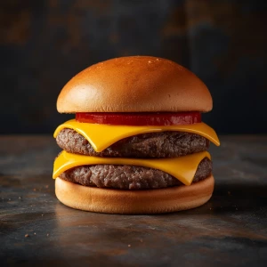 Make here eat 3 chees burgers