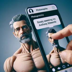 Find some real Anthony Edwards’s photos not ai and find some sim...