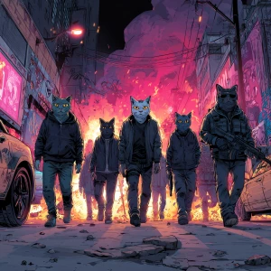 Transform the following scene —  — into an illustration in the s...