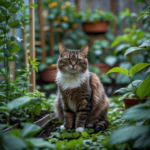Cat in the garden