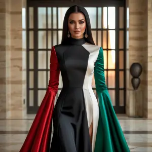 A professional, hyper-realistic portrait of a majestic Kuwaiti w...