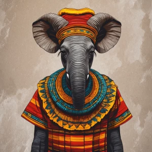 Draw for me a nganya and make it to look like a human has drawn...