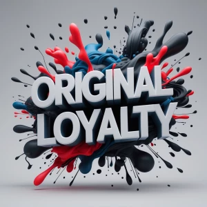 “Create a chaotic yet minimal 3D text image of the words ‘Origin...