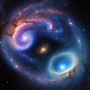 merger of two galaxies