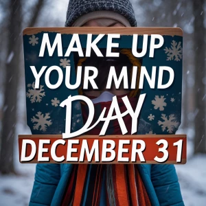Banner states, “Make Up Your Mind Day
December 31”