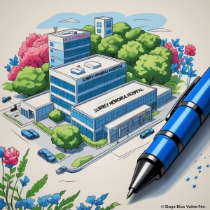 use the note of Surrey memorial Hospital from google and use blu...