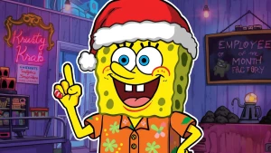 GTA Vice City loading screen character card: cel-shaded SpongeBo...