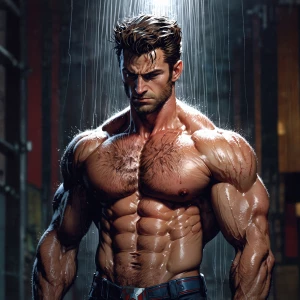 Captain America, Wolverine taking a shower ad spiderman peaking...