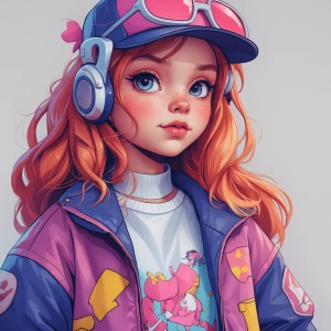 Cartoon girl jacket