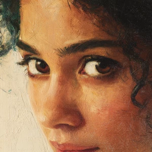 Close up of Uma Thurann