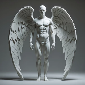 Quiero una imagen de un cuerpo humano, inspirada en el arte de Á...