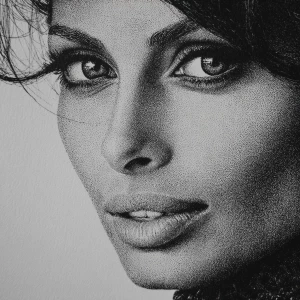 Close up of Sophia Loren