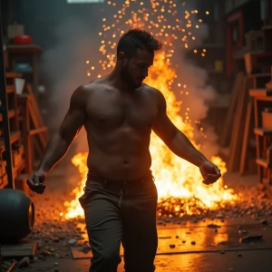 A man, consumed by a relentless drive, is overtaken by a wave of...