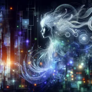 In the shadows of a cryptic matrix system, a figure shrouded in...