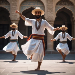 Create an 16:9 image of dance of the Universe by Saufies like th...