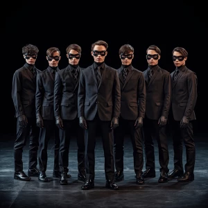 Design costumes for a group of eight boys performing in a "Midni...