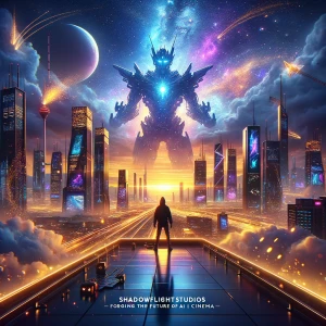 Create a visually striking YouTube thumbnail capturing a futuris...