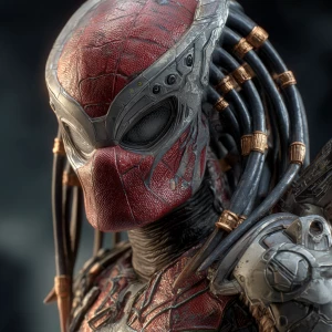 T-800 Spider-Man in the style of Yautja's (Hunter Predator),ultr...