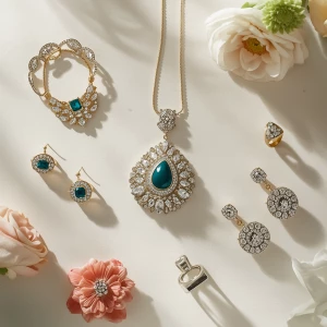 Create a visually captivating flat lay display featuring one pie...