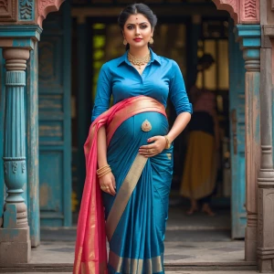 Women wear pants shirt men pregnant wear saree blouse petticoat...