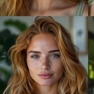 hyperrealistic photo portrait of a 22-year-old girl, mixed ethni...