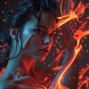 An alluring dream woman exudes potent desire through her captiva...