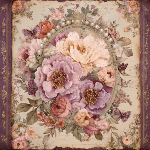 Print-ready junk journal page, A4 portrait full-bleed, 300 DPI....