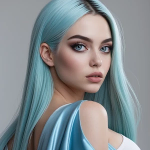 Fair skin big booty, has long, straight hair color is a vibrant...