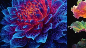 In a surreal world of absurdity, a stunning neon jungle bursts w...