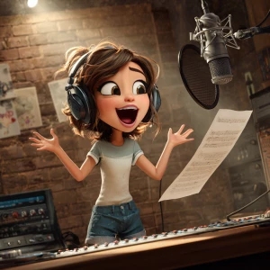 Generate a detailed and realistic image showing a young girl in...