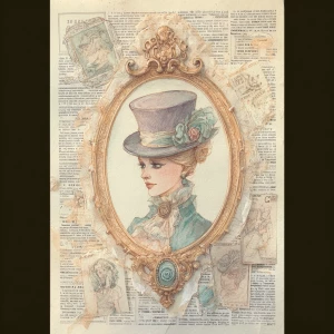 Print-ready junk journal page, A4 portrait full-bleed (≈2480×350...