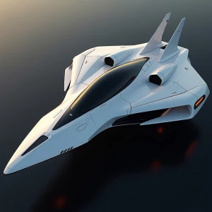 Design a sleek and advanced hovering star wars style spaceship t...